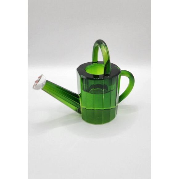 Crystal Watering Can Simon Design (SD) Green with Pink Rhinestones EUC - Picture 3 of 6